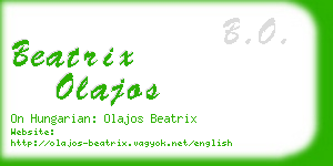 beatrix olajos business card